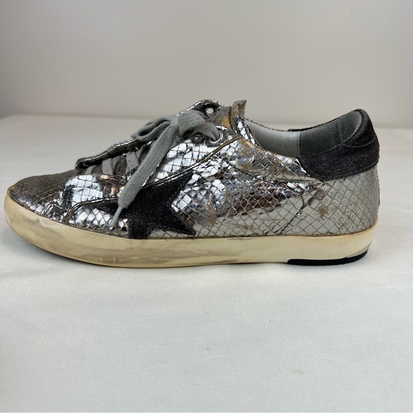 GOLDEN GOOSE Leather Animal Print Sneakers, Size 37 EU - Picture 6 of 15